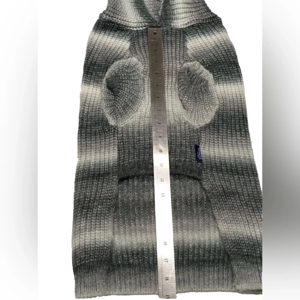 Frisco Pet Apparel XL Dog Gray Ombre Pullover Hooded Sweater